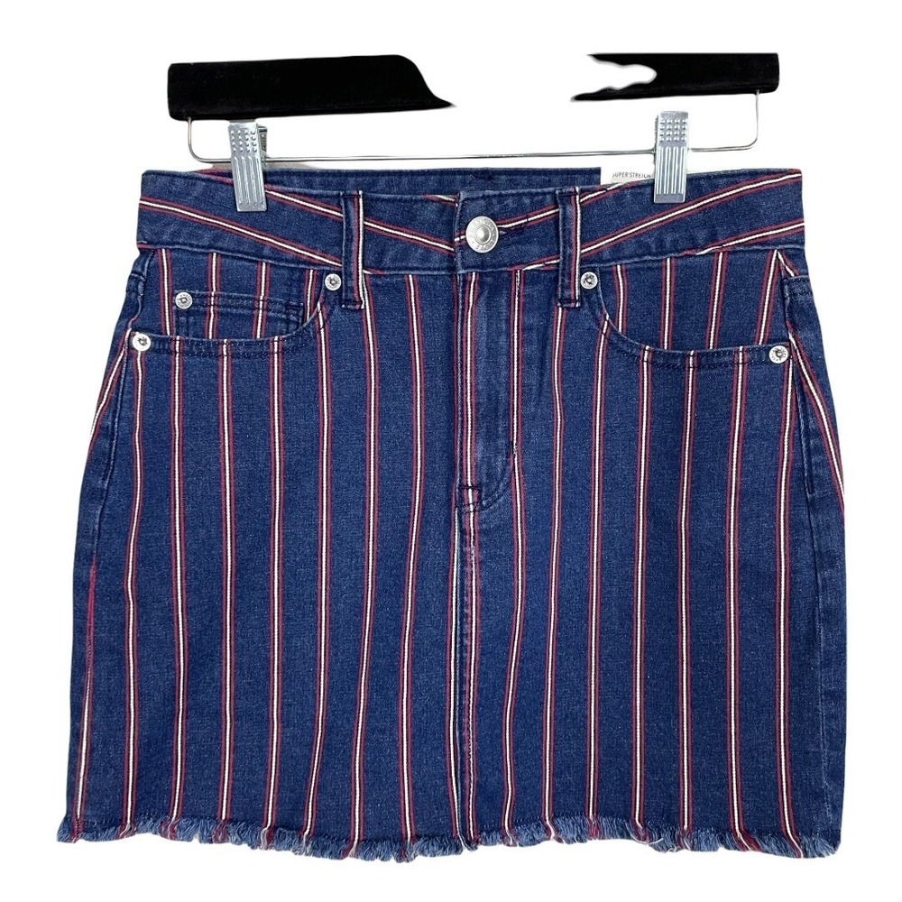 NWT American Eagle Y2K Striped Mini Skirt 4 Super Stretch Bratz Core Indie
